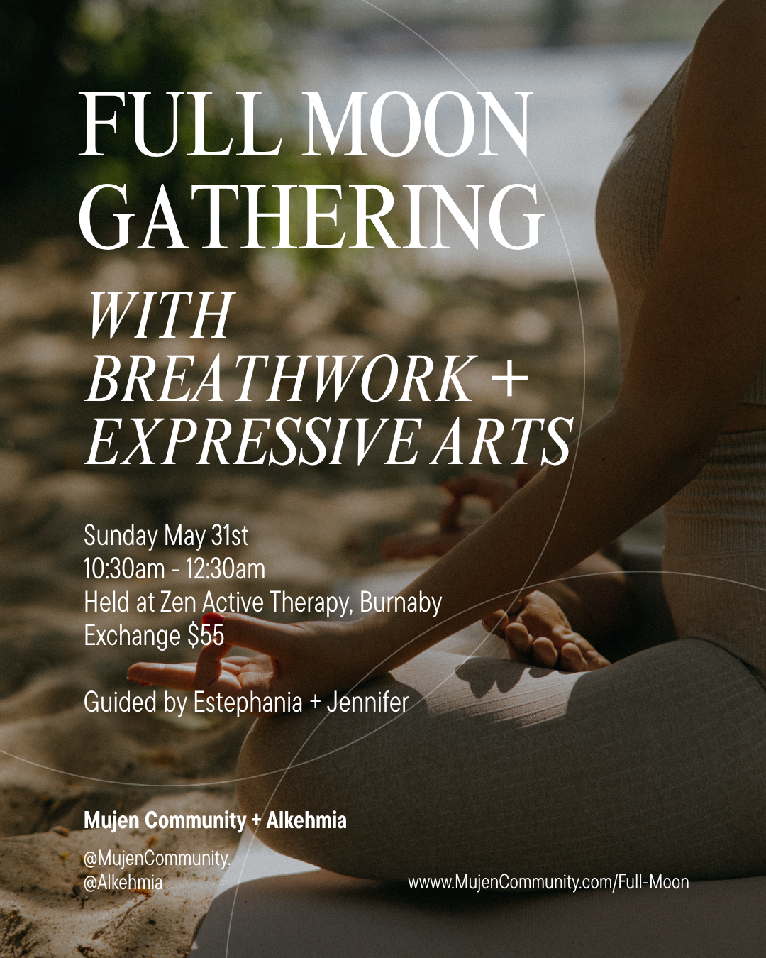 Full Moon Gathering in Burnaby with Breathwork, Meditation + Expressive Arts